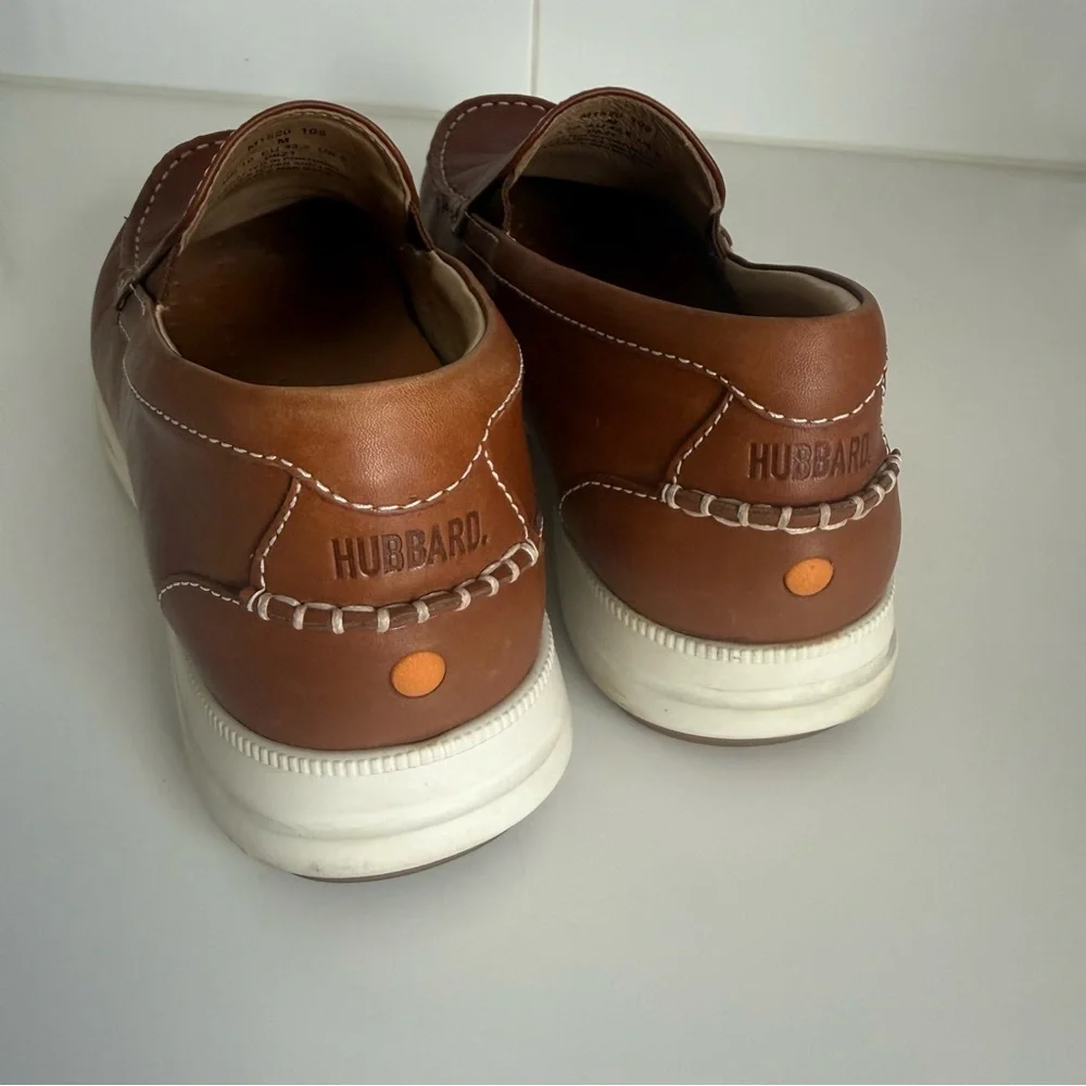 Samuel Hubbard Brown Leather Slip On Loafers Men’s Size 10 Made in Portugal